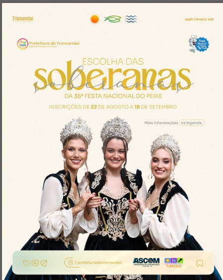 Inscrições para Concorrer à Rainha e Princesas da 35ª Festa Nacional do Peixe 2027
