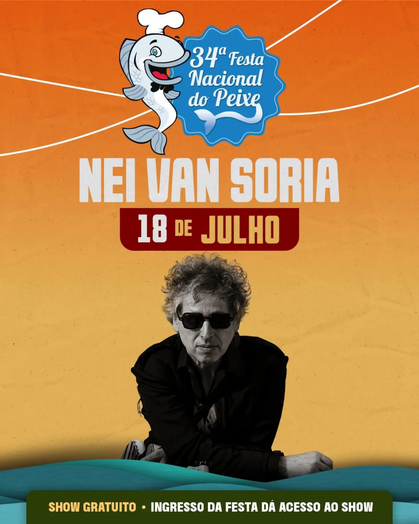 No dia 18 de julho, às 20h, o palco da maior festa gastronômica do Rio Grande do Sul recebe Nei Van Soria, um dos grandes nomes do rock gaúcho, para um show repleto de clássicos, energia e muita música boa.