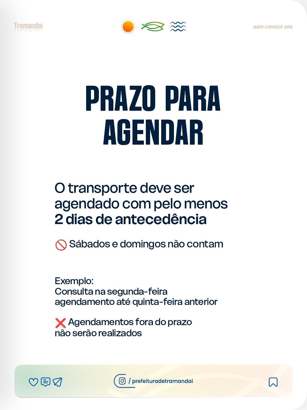 TRANSPORTE DA SAÚDE | ATENÇÃO AOS AGENDAMENTOS