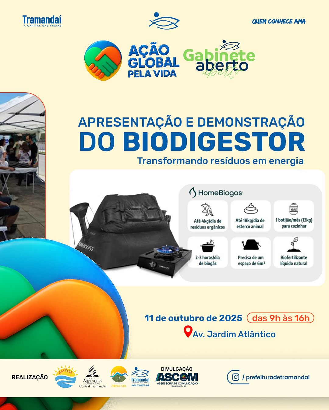 AÇÃO GLOBAL + GABINETE ABERTO ACONTECEM NESTE SÁBADO (11) NO JARDIM ATLÂNTICO!