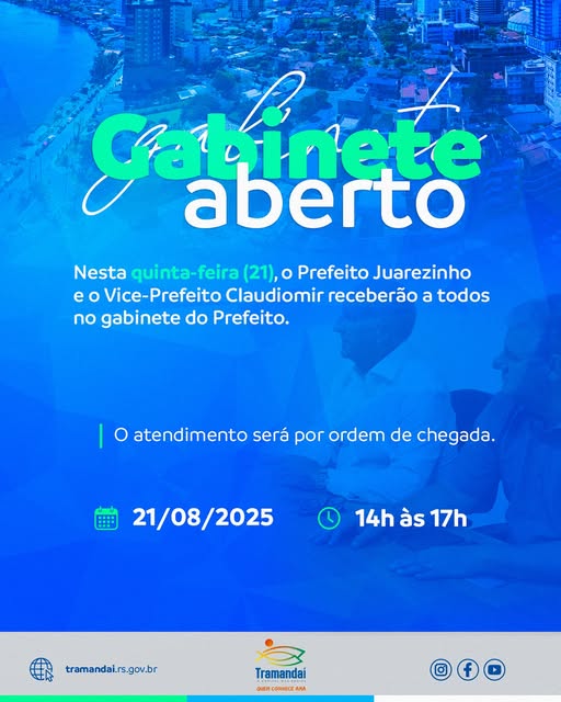 QUINTA-FEIRA É DIA DE GABINETE ABERTO!