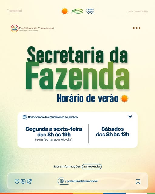 SECRETARIA DA FAZENDA PASSA A ATENDER TAMBÉM AOS SÁBADOS PELA MANHÃ 
