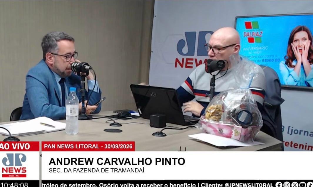 Novas legislações e Programa Transformar são temas de entrevista do Secretário da Fazenda de Tramandaí na Jovem Pan News Litoral