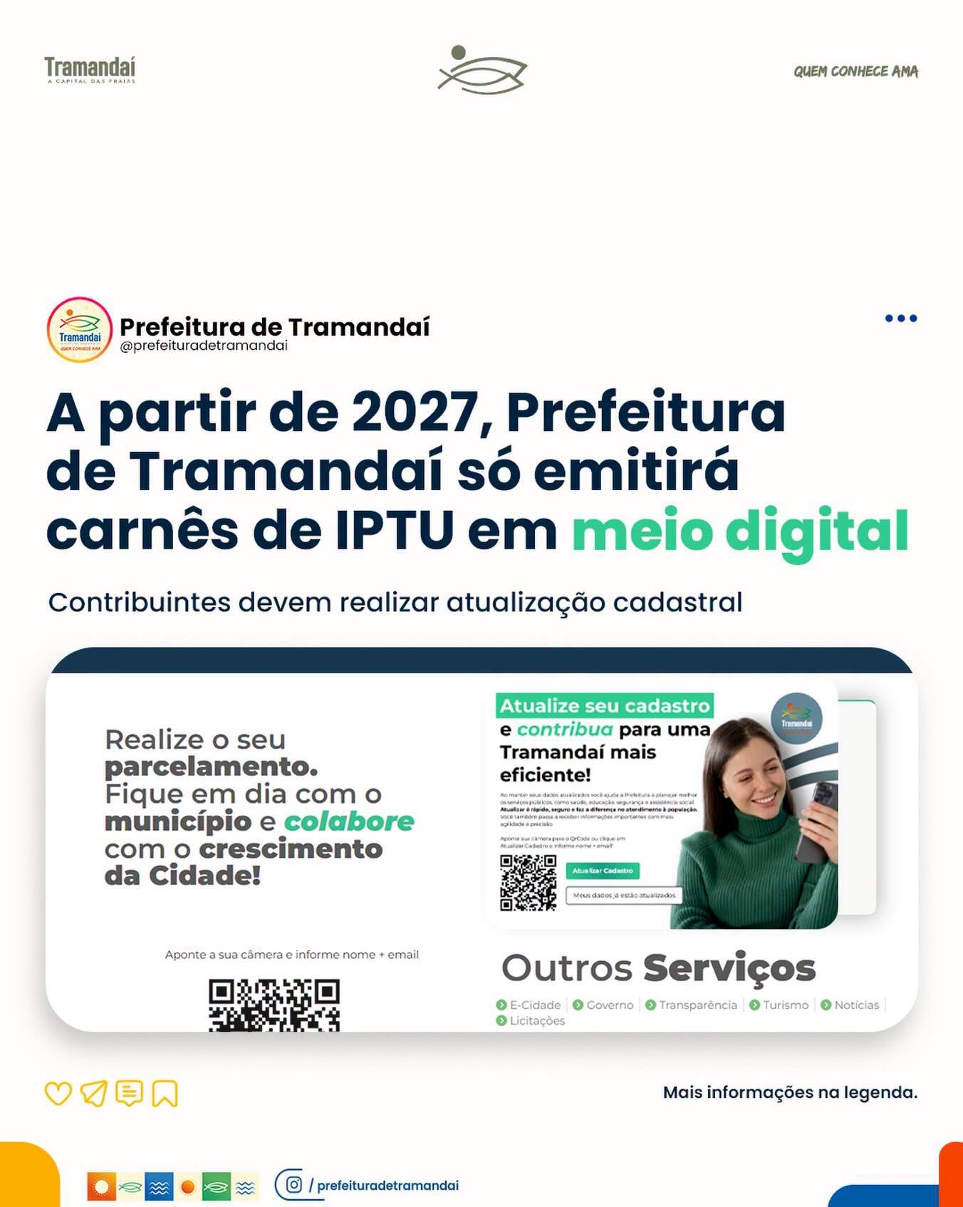 IPTU DE TRAMANDAÍ SERÁ DIGITAL A PARTIR DE 2027