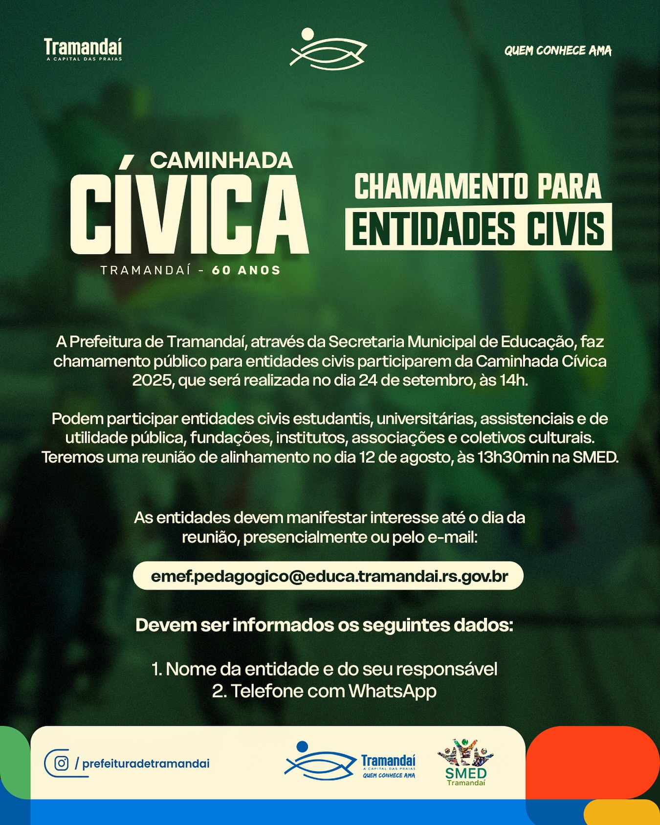 CHAMAMENTO PARA A CAMINHADA CÍVICA 2025! 