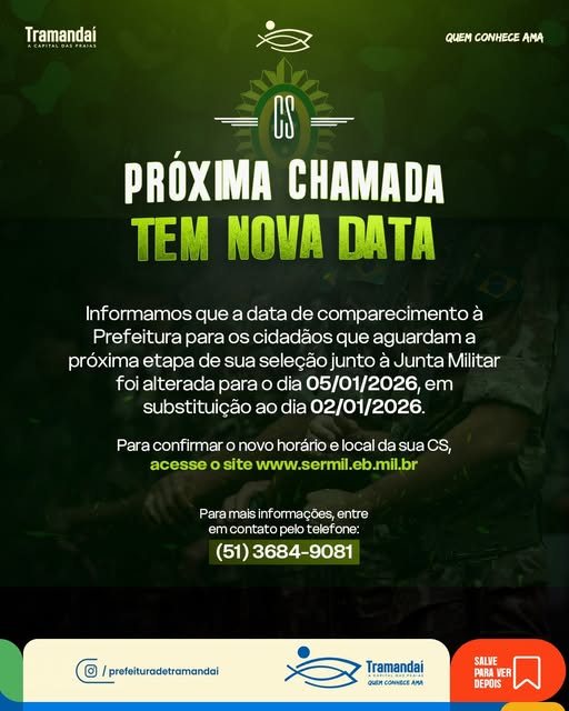 ATENÇÃO, JOVENS ALISTADOS!