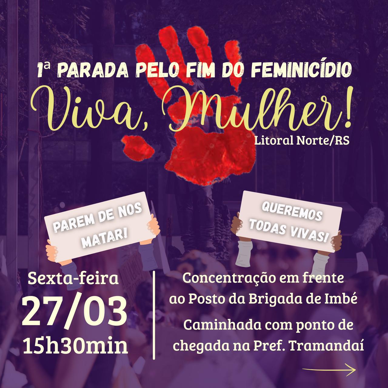 Um importante ato de mobilização e conscientização coletiva que convida a comunidade a refletir, se posicionar e agir no enfrentamento à violência contra a mulher.