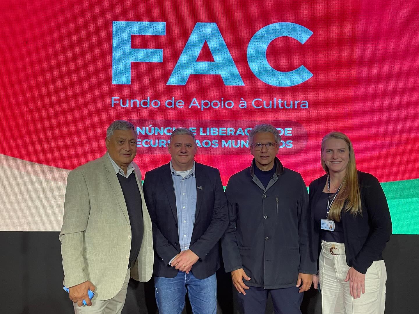 ATO DE ANÚNCIO E LIBERAÇÃO DE RECURSOS AOS MUNICÍPIOS ATRAVÉS DO FUNDO DE APOIO À CULTURA