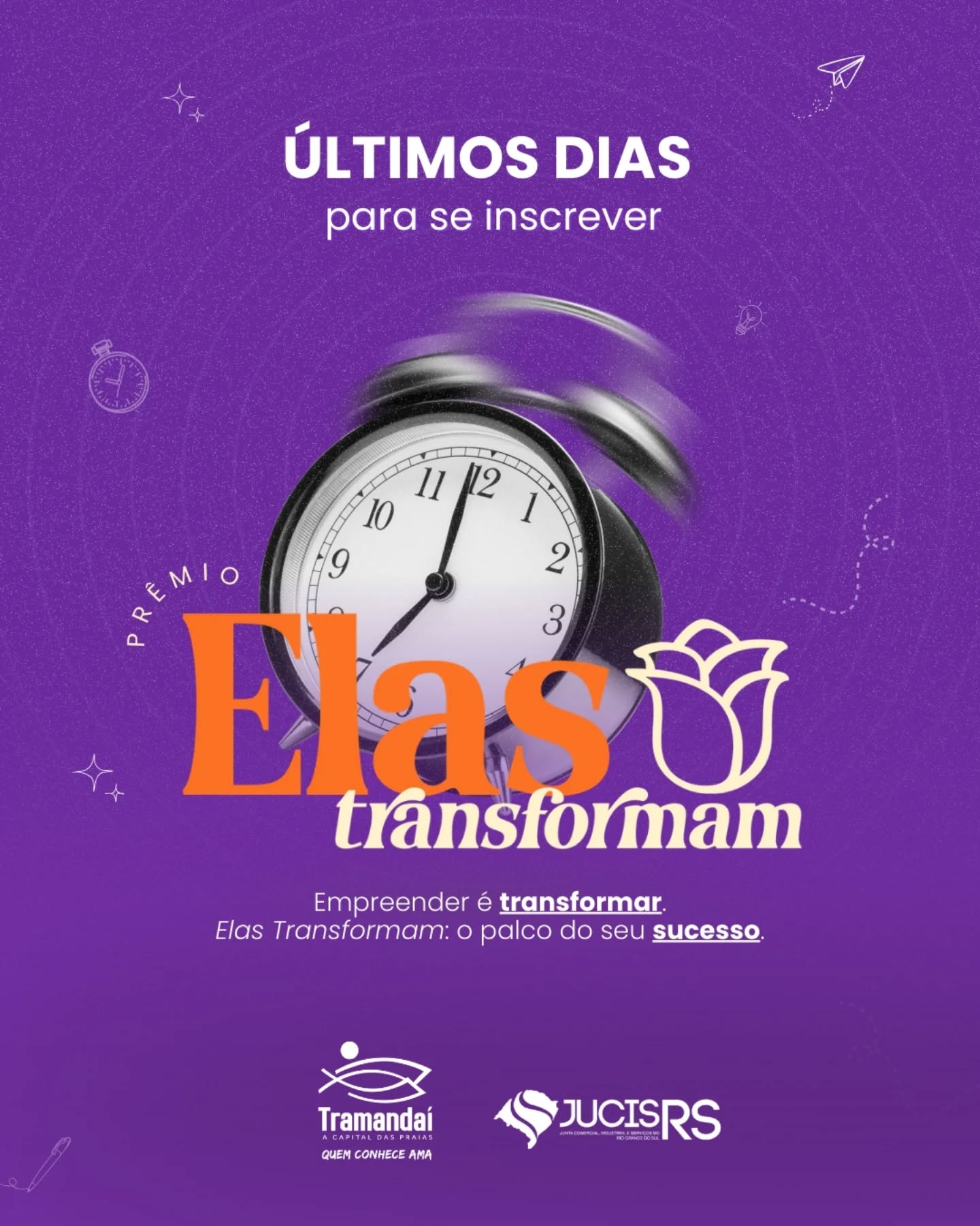 As inscrições para o Prêmio Elas Transformam – Edição Tramandaí estão na reta final. A iniciativa reconhece e valoriza mulheres empreendedoras que transformam ideias em negócios e fazem a diferença na comunidade.
