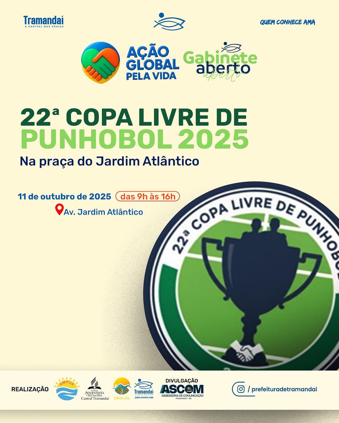 AÇÃO GLOBAL + GABINETE ABERTO ACONTECEM NESTE SÁBADO (11) NO JARDIM ATLÂNTICO!