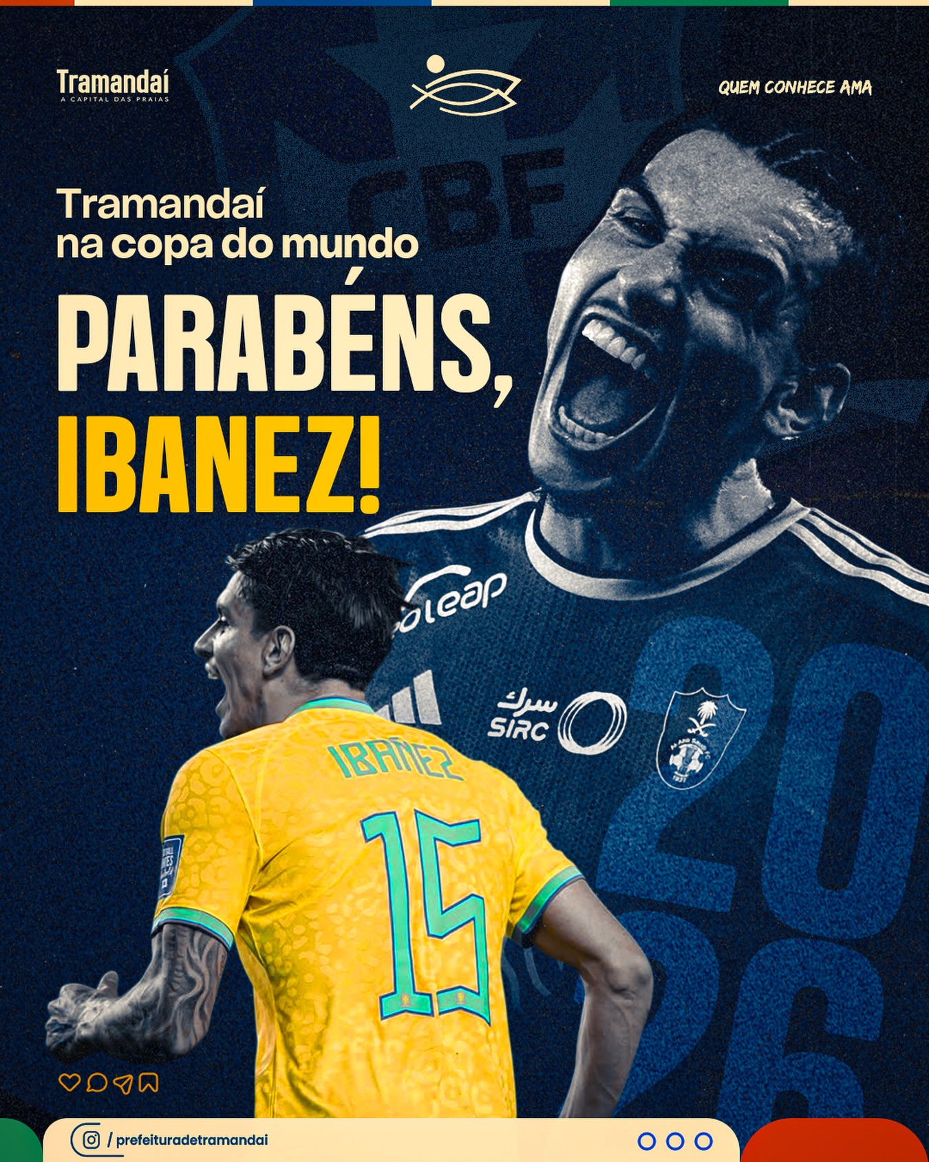 E desta vez, com um motivo ainda mais especial para vibrar: o zagueiro Roger Ibañez, que construiu parte da sua história em nossa cidade, está entre os convocados da Seleção Brasileira! 