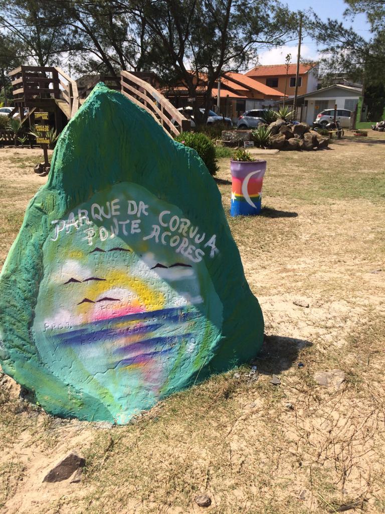 Moradora de Nova Tramandaí embeleza com sua arte o Parque das Corujas.
