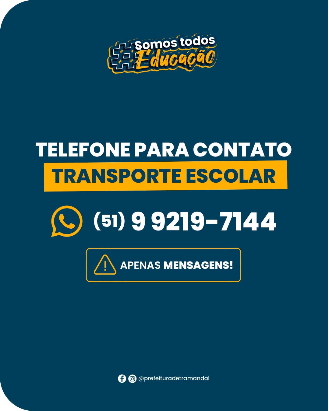 ATENÇÃO, FAMÍLIAS! ROTAS ALTERNATIVAS PROVISÓRIAS DO TRANSPORTE ESCOLAR