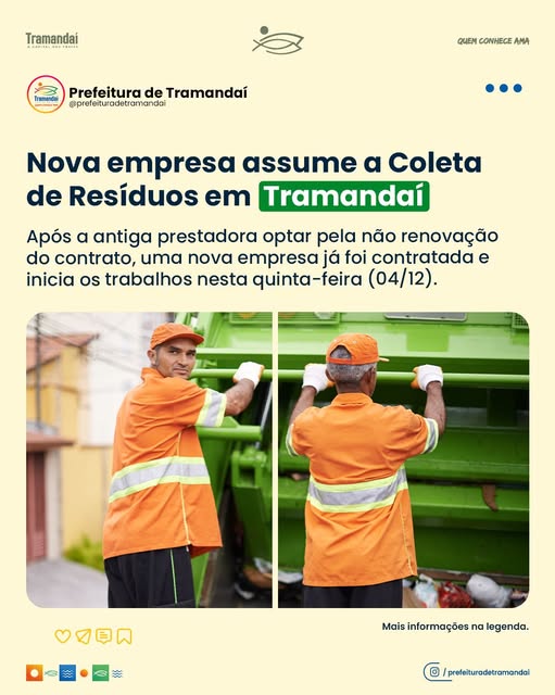 A PREFEITURA DE TRAMANDAÍ INFORMA SOBRE A ATUALIZAÇÃO CONTRATUAL DA COLETA DE RESÍDUOS