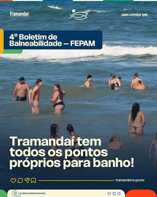 TRAMANDAÍ COM TODOS OS PONTOS PRÓPRIOS PARA BANHO! 