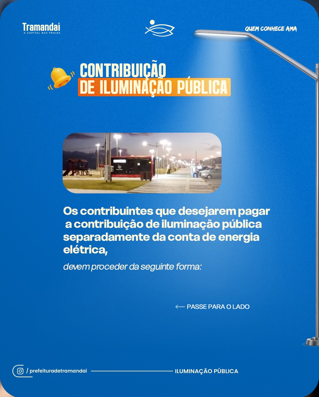 A PREFEITURA INFORMA: CONTRIBUIÇÃO DE ILUMINAÇÃO PÚBLICA