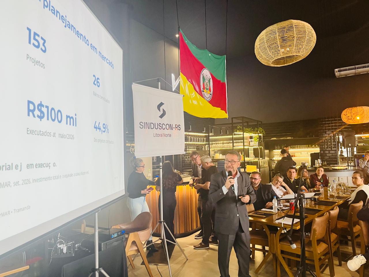 Tramandaí apresenta Programa Transformar em reunião-almoço do Sinduscon RS