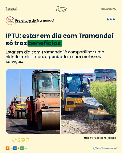IPTU EM DIA: MAIS BENEFÍCIOS PARA VOCÊ E PARA TRAMANDAÍ