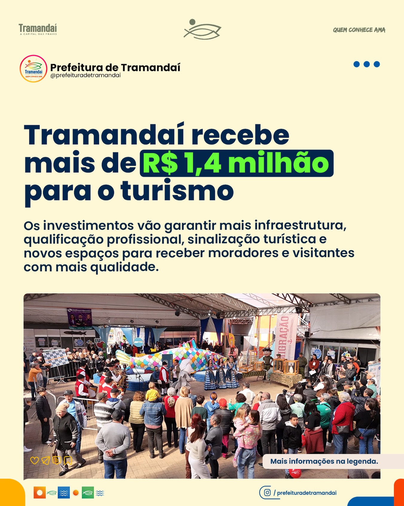 A Prefeitura de Tramandaí foi contemplada com R$ 1,4 milhão em recursos, por meio de emendas parlamentares, destinados à qualificação profissional, melhorias na infraestrutura turística e ações de fomento ao setor.