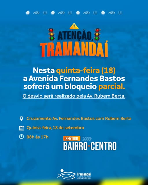 ALTERAÇÃO NO TRÂNSITO NESTA QUINTA-FEIRA