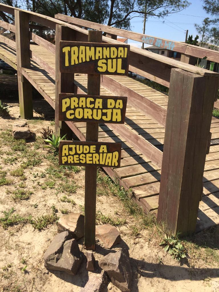Moradora de Nova Tramandaí embeleza com sua arte o Parque das Corujas.