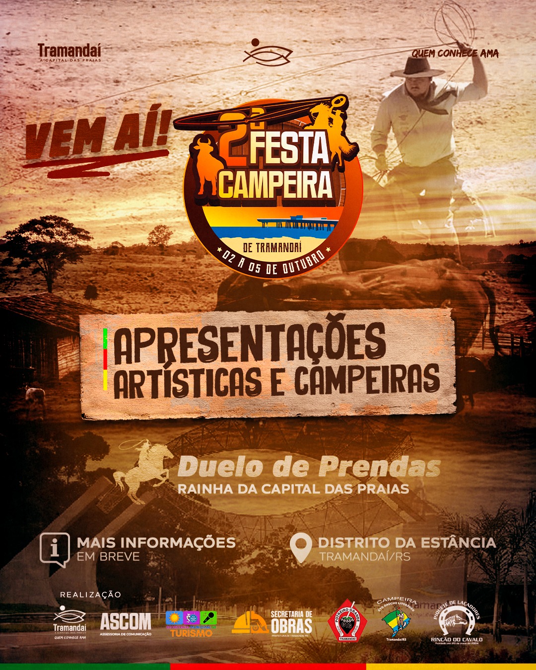 VEM AÍ A 2ª FESTA CAMPEIRA DE TRAMANDAÍ: TRADIÇÃO, CULTURA E EMOÇÃO NO DISTRITO DA ESTÂNCIA!