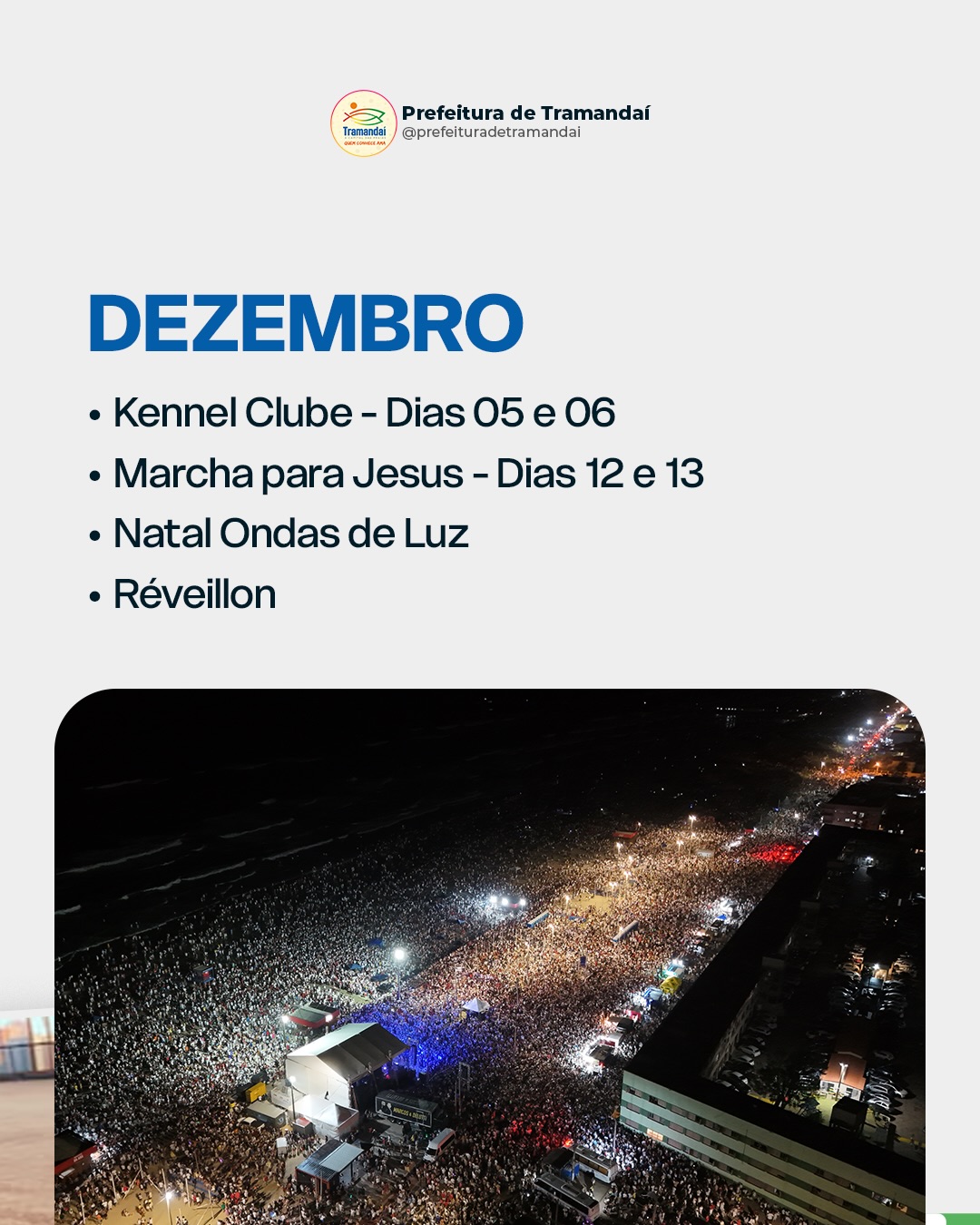 Tramandaí segue com uma agenda cheia de grandes eventos até o fim do ano!