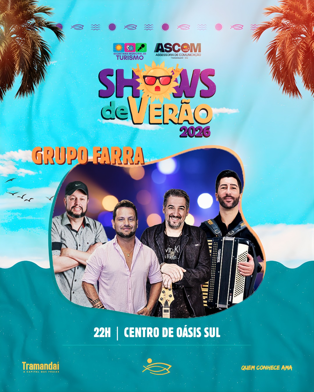SHOWS DE VERÃO MOVIMENTAM TRAMANDAÍ NESTE SÁBADO (31/01)