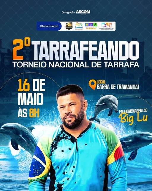 A partir das 8h da manhã, acontece o 2º Tarrafeando – Campeonato Nacional de Tarrafa, reunindo grandes tarrafeadores de diferentes regiões do Brasil em um dos cenários mais tradicionais da nossa cidade: a Barra de Tramandaí, próximo à Praça dos Botos.