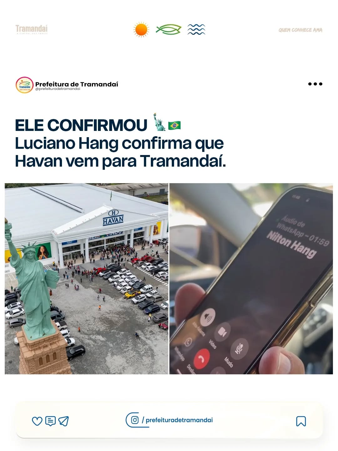 Tramandaí segue avançando e atraindo novos investimentos. O município foi escolhido para receber uma unidade da Havan, um dos maiores grupos varejistas do país.