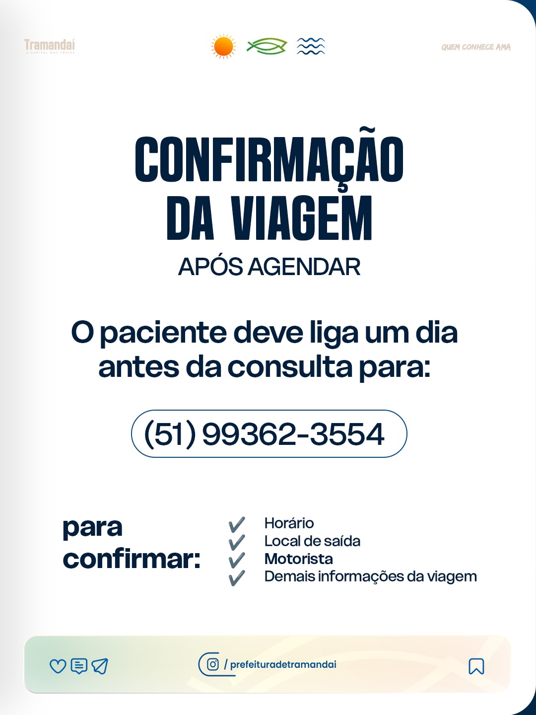 TRANSPORTE DA SAÚDE | ATENÇÃO AOS AGENDAMENTOS